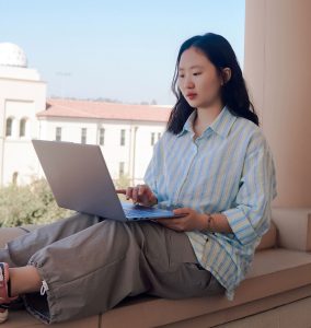 Amelia Tran, a business major at Fullerton College from Vietnam. 