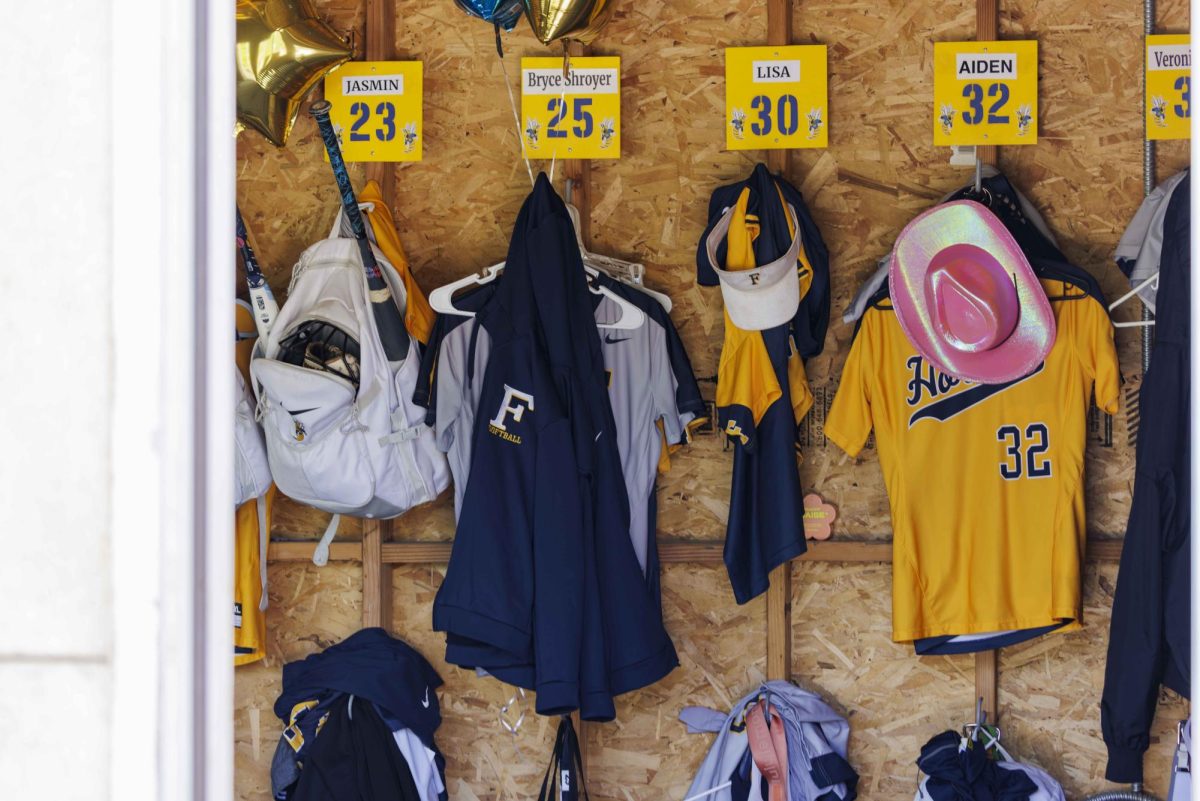 The current shed that the softball team uses as a locker room. The new renovations will feature an upgraded team locker room.