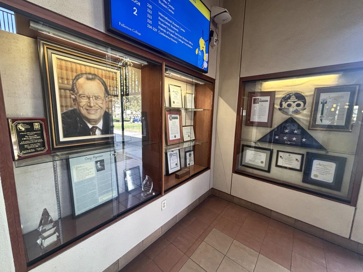 The 200 college center building with a display case honoring Cruz Reynoso, California’s first Chicano
Supreme Court justice member.