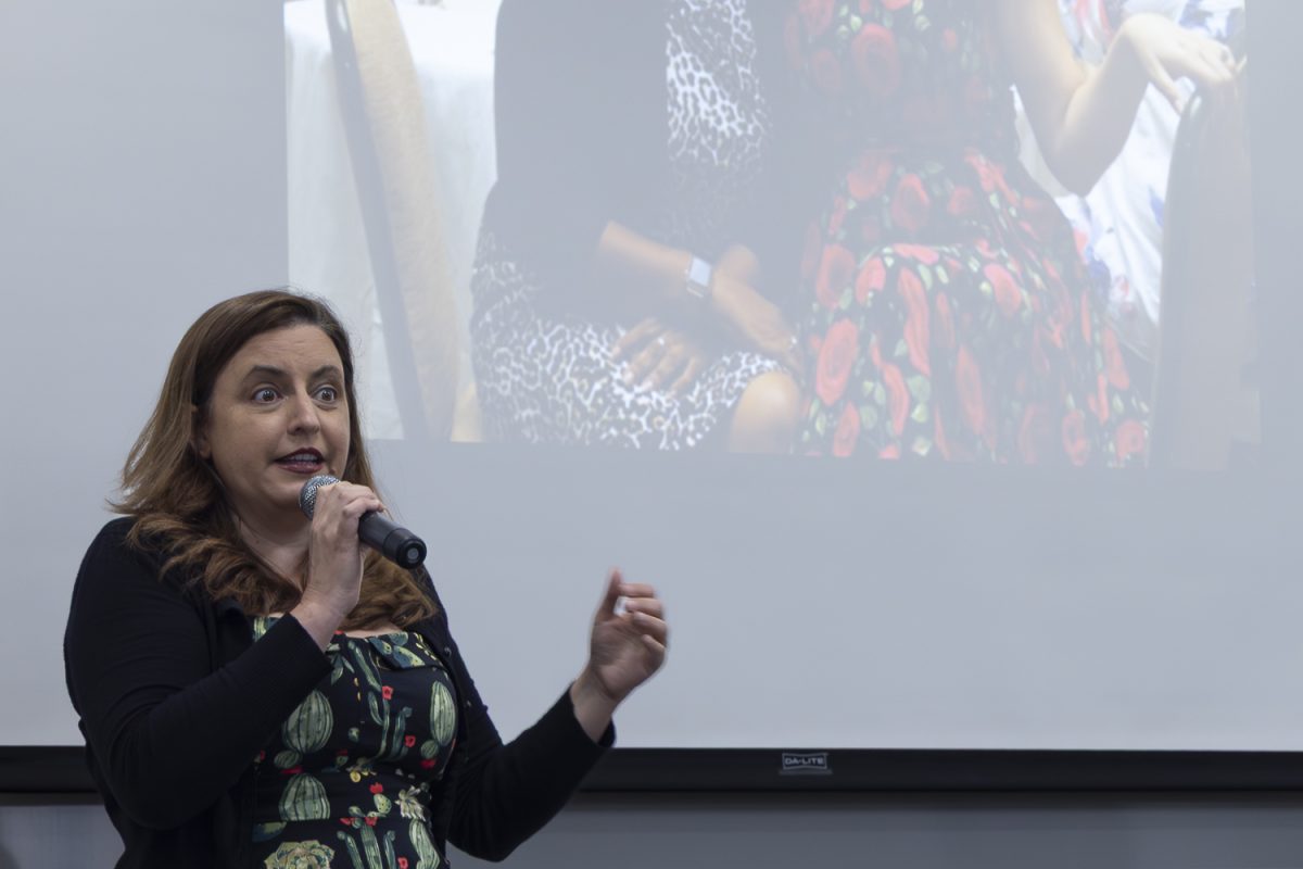 Comedian, Author and Disability Advocate Nina G shares her experiences a comedian with a disability at A Conversation With Nina G in Fullerton College on April 16, 2026.